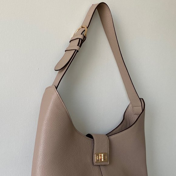 Geox Beige Leather Tote Bag - Picture 5 of 7